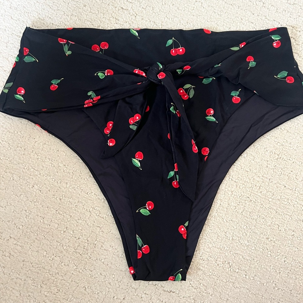 WeWoreWhat Black Cherry Bikini Bottom
